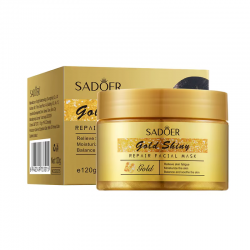 Маска для лица SADOER Gold Shiny восстанавливающая, питательная с золотым эффектом сияния 120 г
