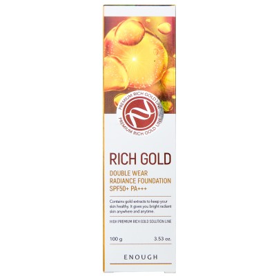 Тональний крем Enough Rich Gold Double Wear Radiance Foundation SPF50+ PA+++ ПАЛІТРА