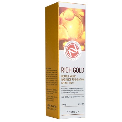 Тональний крем Enough Rich Gold Double Wear Radiance Foundation SPF50+ PA+++ ПАЛІТРА