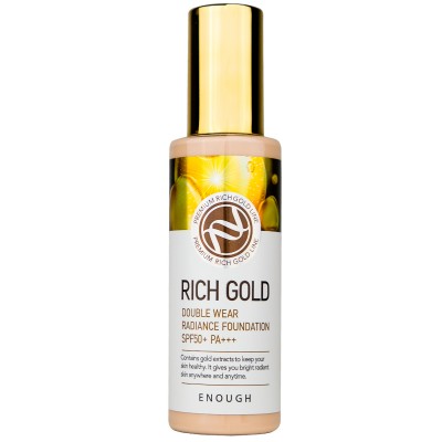 Тональний крем Enough Rich Gold Double Wear Radiance Foundation SPF50+ PA+++ ПАЛІТРА