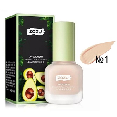 Тональний крем-консилер ZOZU Avocado №01 Ivory White 40 мл