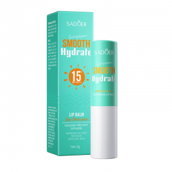 Бальзам для губ сонцезахисний SADOER Smooth Hydrate зволожуючий SPF15 3 г