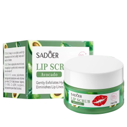 Скраб для губ SADOER Avocado з екстрактом авокадо, зволожуючий 20 г