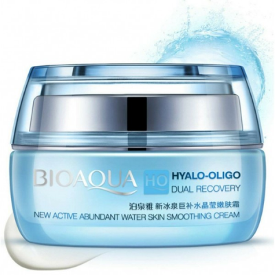 Крем для обличчя BIOAQUA Hyalo-Oligo Dual Recovery Smoothing Cream з олігомером гіалуронової кислоти 50 г