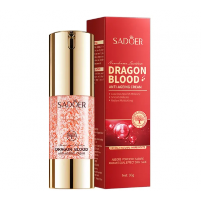 Антивіковий крем для обличчя SADOER Dragon Blood з кров'ю дракона та рідким шовком 30 г