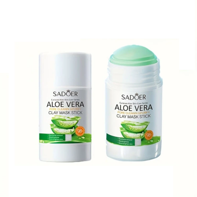 Глиняна маска-стик для обличчя SADOER Curacao Aloe Vera для глибокого очищення пор 40 г