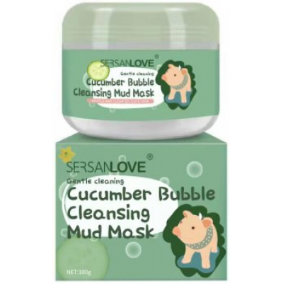 Маска для лица SERSANLOVE Bubble Mask Cleansing Mud с экстрактом огурца 100 г
