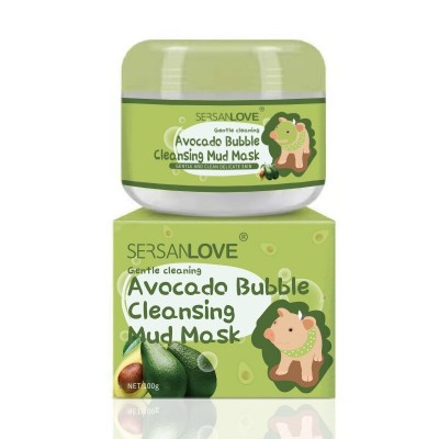 Маска для лица SERSANLOVE Bubble Mask Cleansing Mud с экстрактом авокадо 100 г 