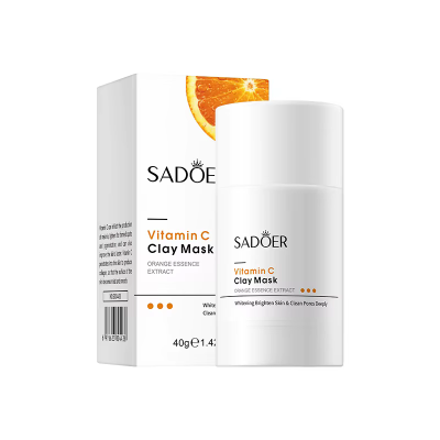 Глиняна маска-стик для обличчя SADOER Vitamin C для глибокого очищення пор 40 г