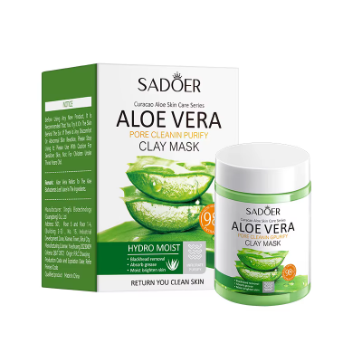 Грязьова маска для обличчя SADOER Curacao Aloe Vera для глибокого очищення пор 100 г