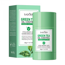 Глиняна маска-стик для обличчя SADOER Green Tea омолоджуюча для проблемної шкіри 40 г