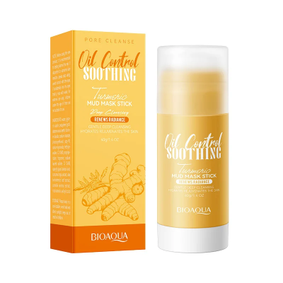 Грязьова маска-стік BIOAQUA Turmeric Oil Control з куркумою для проблемної шкіри, глибокого очищення 40 г