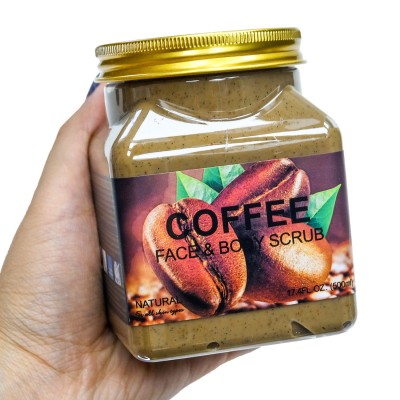 Натуральний скраб для обличчя і тіла Wokali Coffee Face and Body Natural Scrub WKL623 500 мл