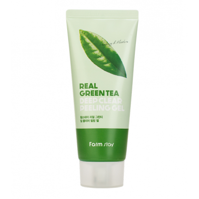 Пілінг-гель для обличчя Farm Stay Real Green Tea Clear Peeling Gel з екстрактом зеленого чаю 100 мл