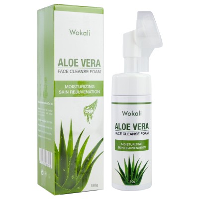 Пінка-мус для вмивання Wokali Aloe Vera Face Cleanse Foam з екстрактом алое вера 150 мл