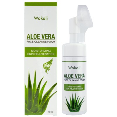 Пінка-мус для вмивання Wokali Aloe Vera Face Cleanse Foam з екстрактом алое вера 150 мл