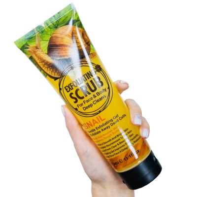 Cкраб для обличчя і тіла Wokali Snail Face and Body Exfoliating Scrub WKL582 320 мл