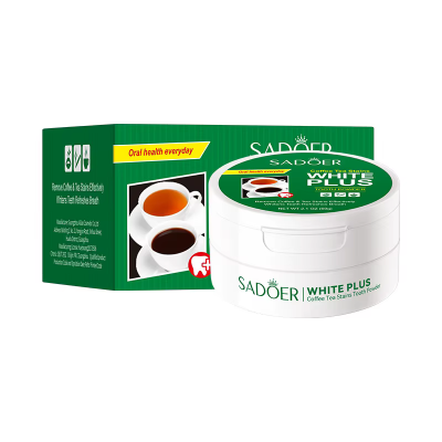 Зубной порошок SADOER для удаления пятен от кофе и чая, отбеливающий 60 г