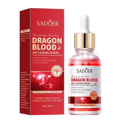 Антивікова сироватка SADOER Dragon Blood з кров'ю дракона та рідким шовком 30 мл