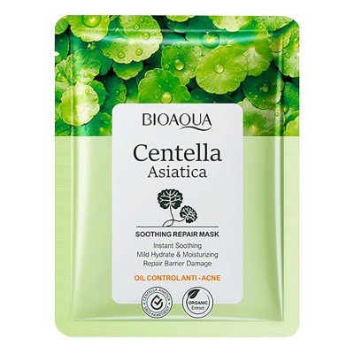 Тканинна маска для обличчя BIOAQUA Centella Asiatica зволожуюча, відновлююча 25 г