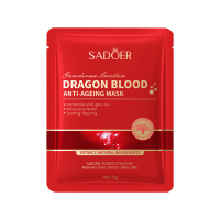 Антивікова маска для обличчя SADOER Dragon Blood з кров'ю дракона та рідким шовком 25 г