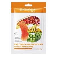 Тканинна маска для обличчя BIOAQUA з рослинними екстрактами та ферментами для ніжної та рівної шкіри 25 г
