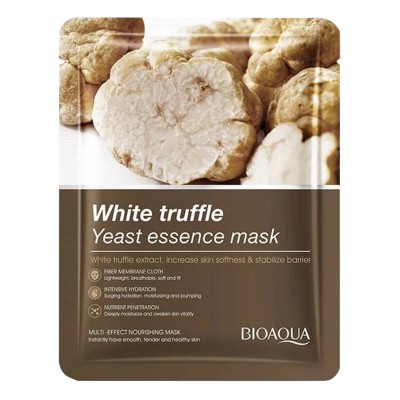 Тканинна маска для обличчя BIOAQUA White Truffle Yeast Essence зволожуюча, поживна 25 г