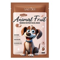 Тканинна маска для обличчя SADOER Animal Fruit Puppy Coconut живильна 25 г