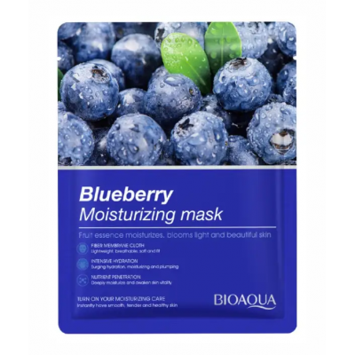 Маска для обличчя BIOAQUA Blueberry Moisturizing Mask з екстрактом чорниці зволожуюча 25 г