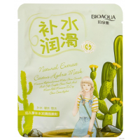 Тканевая маска для лица BIOAQUA Natural Extract Cactus Hydra Mask с экстрактом кактуса 30 г