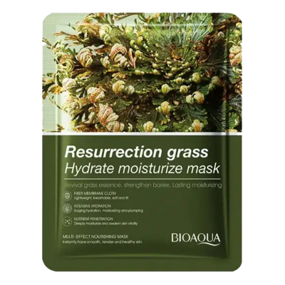 Тканинна маска для обличчя BIOAQUA Resurrection Grass зволожуюча 25 г