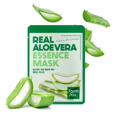 Тканинна маска для обличчя Farm Stay Real Aloe Vera Essence Mask  (23мл*10шт)
