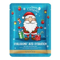 Тканинна маска для обличчя SADOER Christmas Hyaluronic Acid зволожуюча 25 г