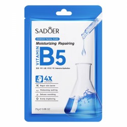 Тканинна маска для обличчя SADOER Vitamin B5 зволожуюча 25 г