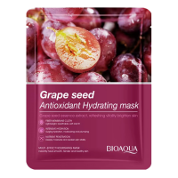 Тканинна маска для обличчя BIOAQUA Grape Seed зволожуюча з антиоксидантним ефектом 25 г