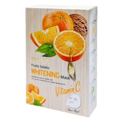 Тканинна маска Wokali Vitamin C Fruits Gelato Whitening Mask з екстрактом апельсина HA-3008 (30мл*10шт)