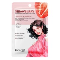 Тканинна маска для обличчя BIOAQUA Strawberry живильна, зволожуюча 25 г