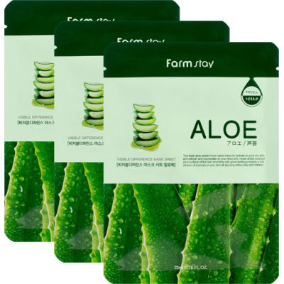 Тканинна маска для обличчя Farm Stay Visible Difference Mask Sheet Aloe