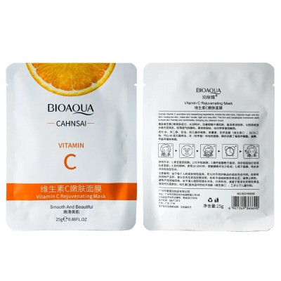 Тканинна маска для обличчя BIOAQUA Cahnsai Vitamin C з вітаміном С 25 г