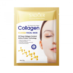 Тканинна маска для обличчя SADOER Collagen Multi-Effect антивікова, зміцнююча 25 г