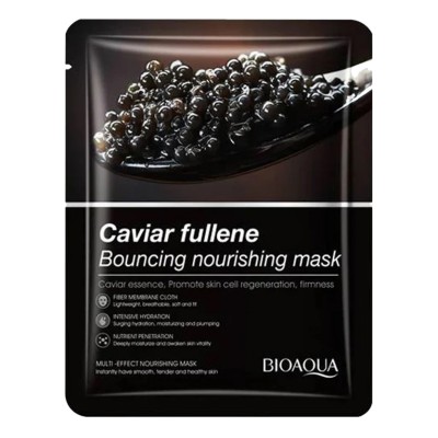 Тканинна маска для обличчя BIOAQUA Caviar Fullerene поживна 25 г