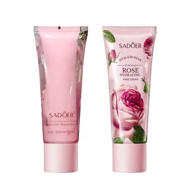 Крем для рук SADOER Rose з гіалуроновою кислотою 30 мл+30 мл