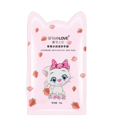 Маска для рук SERSANLOVE Strawberry Moisturizing Hand Mask с экстрактом клубники 36 г