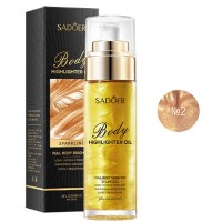 Масло-хайлайтер для тіла SADOER Body Highlight Oil №02 Gold з ефектом мерехтіння 85 мл
