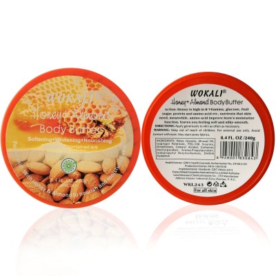 Крем для тіла на основі олії Wokali Honey+Almond Body Butter WKL243