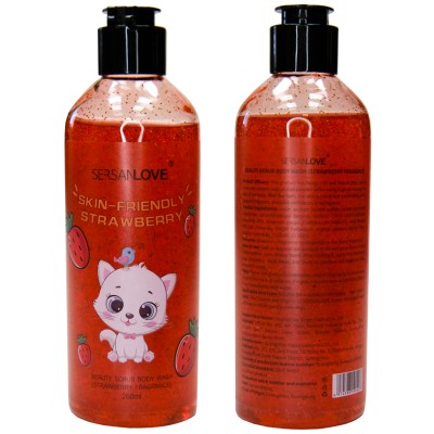 Гель-скраб для тіла SERSANLOVE Skin Friendly Strawberry з екстрактом полуниці 260 мл