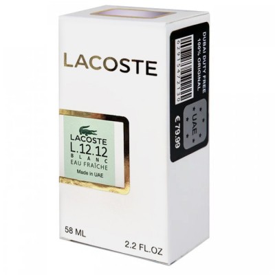  Lacoste L.12.12 Blanc Eau Fraiche Perfume Newly чоловічий 58 мл