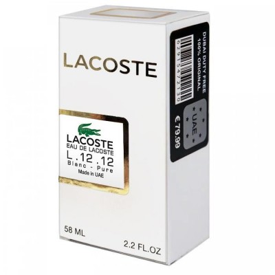  Lacoste Eau de L.12.12 Blanc-Pure Perfume Newly чоловічий 58 мл
