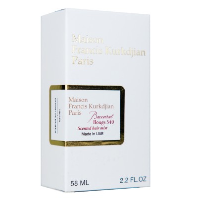  Maison Francis Kurkdjian Baccarat Rouge 540 Scented Hair Mist Perfume Newly унисекс 58 мл