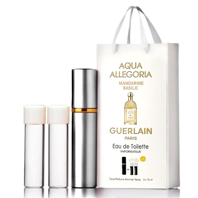 Парфум жіночий Guerlain Aqua Allegoria Mandarine Basilic з феромонами 3х15 мл